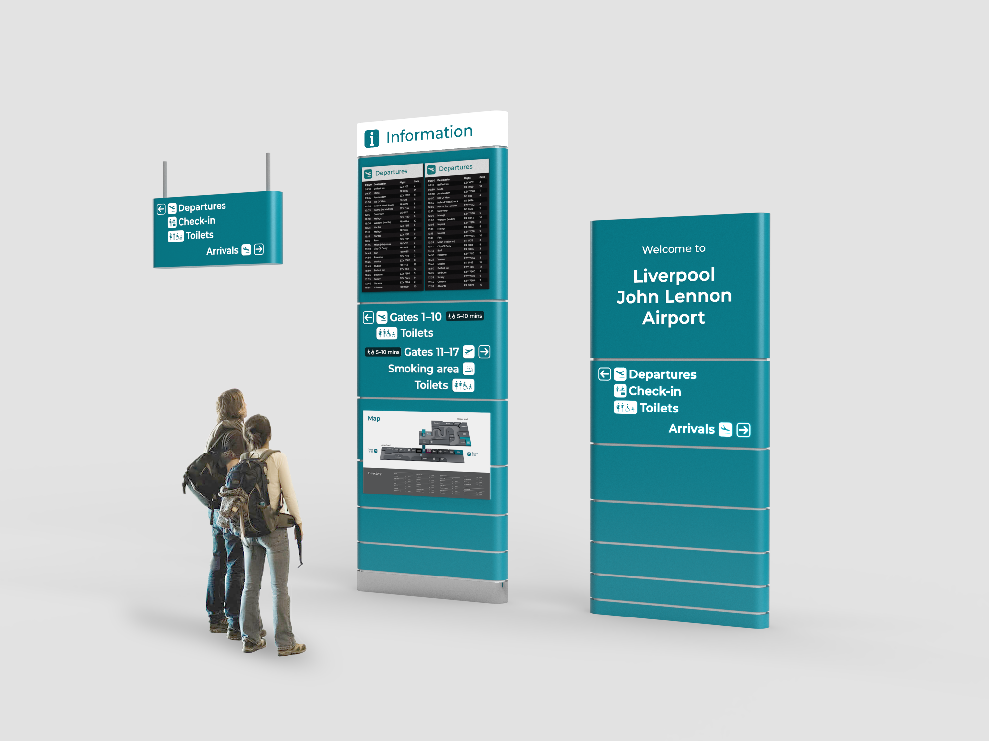 Liverpool John Lennon Airport Wayfinding family CCD feature image